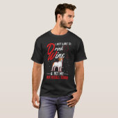 T-shirt Jack Russell Terrier Et Vin (Devant entier)