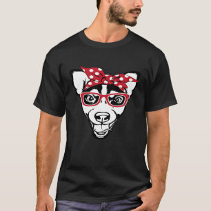 T-shirt Jack Russell Terrier Hound Silhouette Sunglass