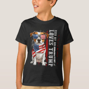T-shirt Jack Russell Terrier Même Mon Chien Aime Trump Drô
