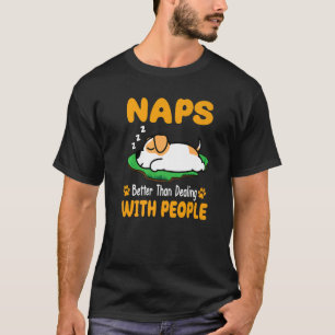 T-shirt Jack Russell Terrier Naps Mieux Que De Traiter Ave