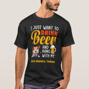 T-shirt Jack Russell Terrier Papa Je Veux Boire De La Bièr