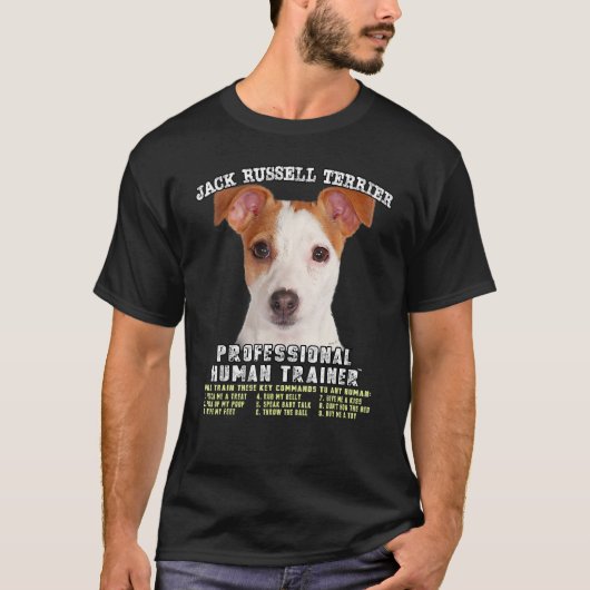 T-shirt Jack Russell Terrier Professional Human Trainer (Devant)