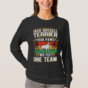T-shirt Jack Russell Terrier quatre pattes deux pieds une