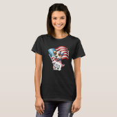 T-shirt Jack Russell Terrier USA Flag (Devant entier)