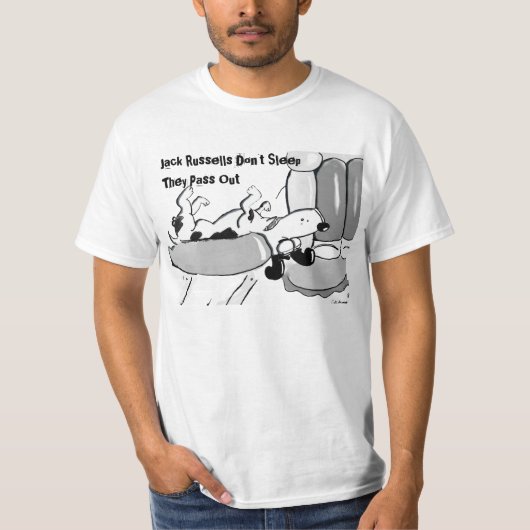 T-shirt Jack Russells ne dorment pas (Devant)