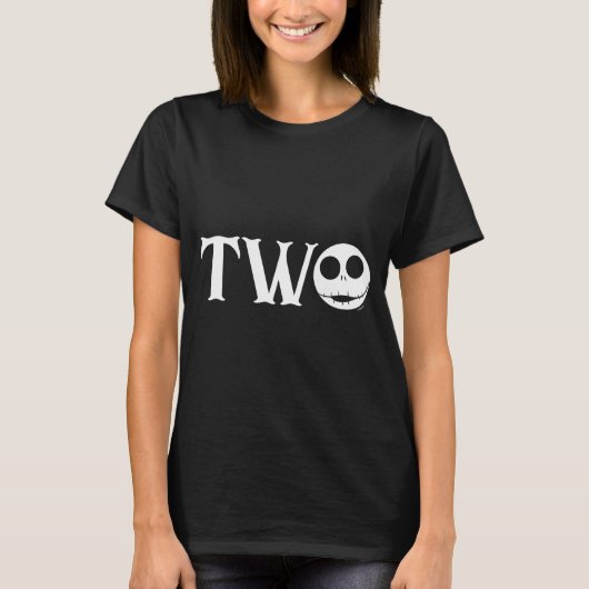 T-shirt Jack Skellington First Birthday Two Baby (Devant)