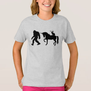 T-shirt Jackalope, Bigfoot et Unicorn