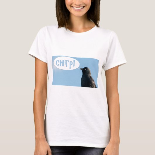 T-shirt Jackdaw (Corvus monedula) dit chirp. (Devant)