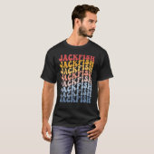 T-shirt Jackfish Groovy Retro Poisson 1 (Devant entier)