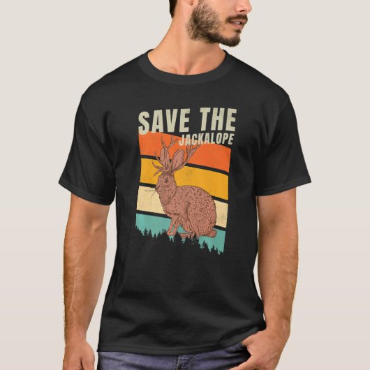 T-shirt Jackrabbit Desert Mountain Cactus Believe Save The (Devant)