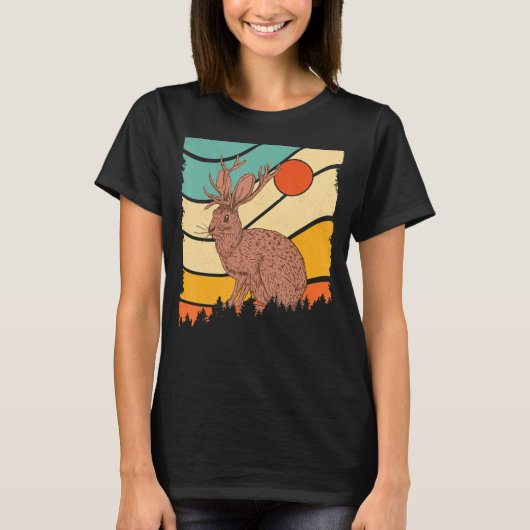 T-shirt Jackrabbit Desert Sunset Mountain Cactus Sunshine (Devant)