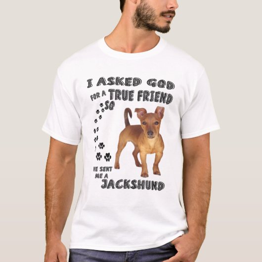 T-shirt Jackshund Citation Maman, Dachshund Papa Imprimer  (Devant)