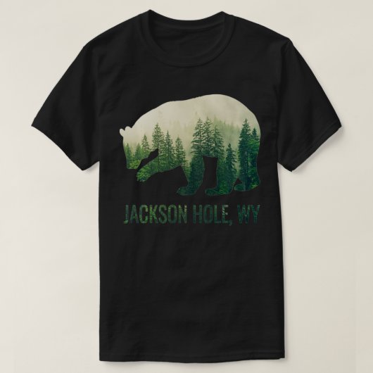 T-shirt Jackson Hole Bear State Of Wyoming Pacific NW Wild (Design devant)