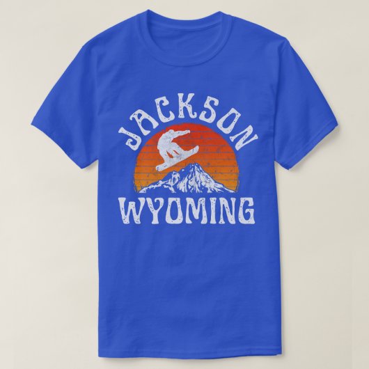 T-shirt Jackson Hole Wyoming Nature Ski Snowboard Mountain (Design devant)