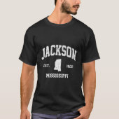 T-shirt Jackson Mississippi Mme Usa Athlétisme d'État Vint (Devant)