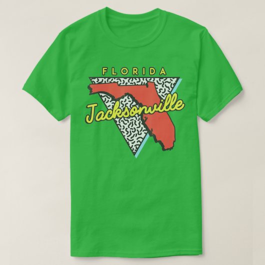 T-shirt Jacksonville Floride 80s Design Souvenirs (Design devant)