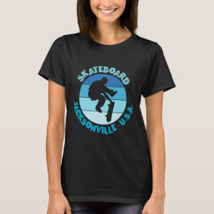 T-shirt Jacksonville Floride Urne Skateboardeur Skateboard