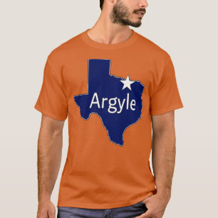 T-shirt Jacquard Texas Lone State Map TX City Navy Blue