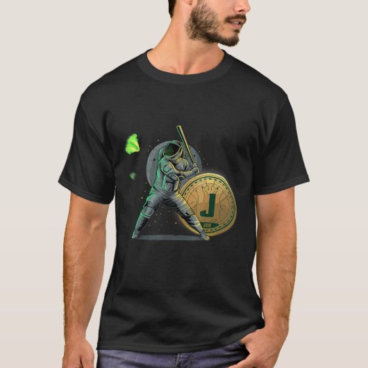 T-shirt Jade Devise Crypto Gem Market Astronaut À M (Devant)