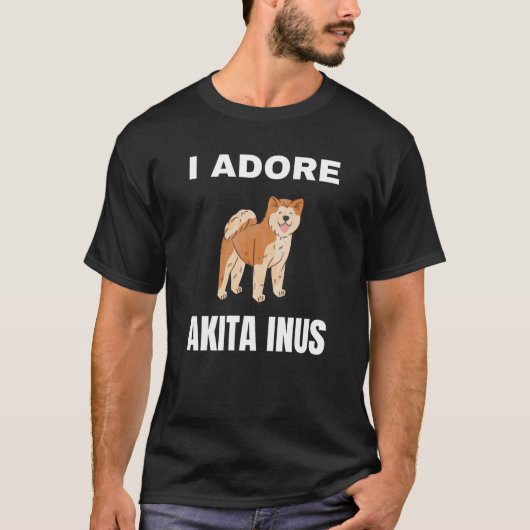 T-shirt J'adore Akita Inus (Devant)
