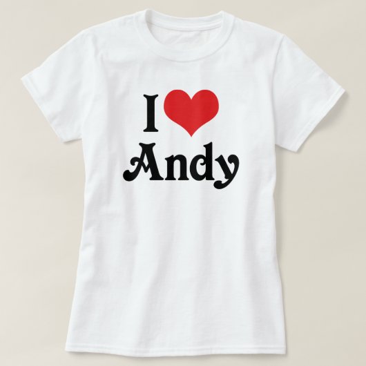 T-shirt J'adore Andy (Design devant)