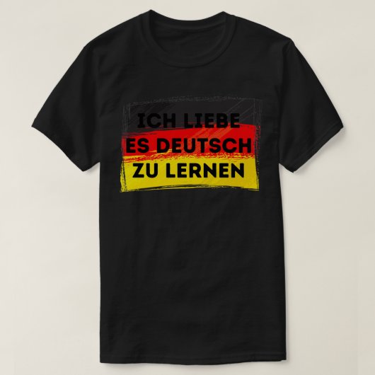 T-shirt J'ADORE APPRENDRE L'ALLEMAND Langue Citation Drape (Design devant)