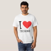 T-shirt J'adore bâton carré techno (Devant entier)