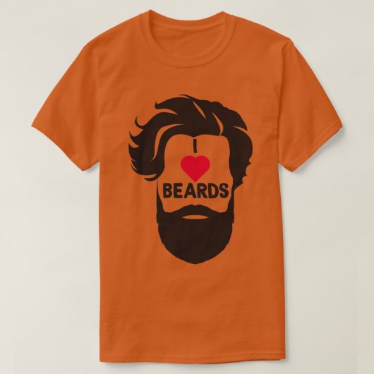 T-shirt J'adore Beards Beard Lover Cadeau (Design devant)