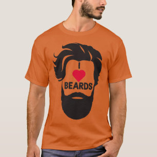 T-shirt J'adore Beards Beard Lover Cadeau
