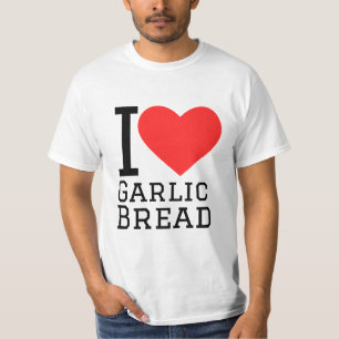 T-shirt J'adore carré de pain à l'ail autocollant