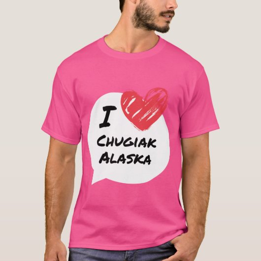 T-shirt J'adore Chugiak Alaska (Devant)