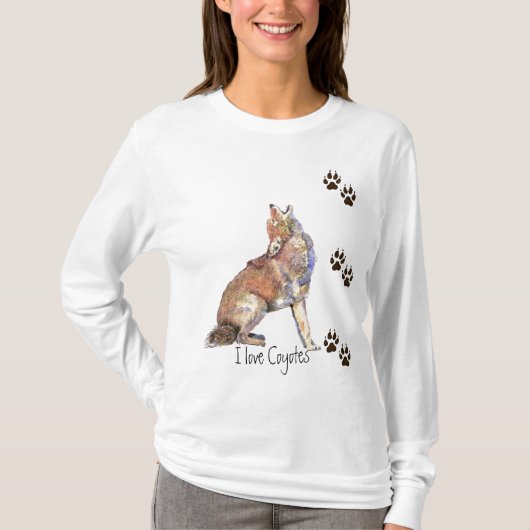 T-shirt J'adore Coyotes Trails Animal Shirt (Devant)