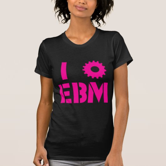 T-shirt J'ADORE EBM Rose Chaud (Devant)