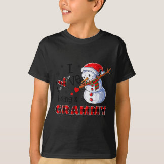 T-shirt J'adore être un bonhomme de neige Grammy Dab Noël