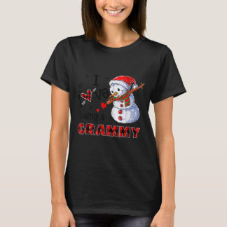 T-shirt J'adore être un bonhomme de neige Grammy Dab Noël