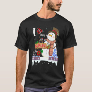 T-shirt J'adore être un bonhomme de neige Mamaw Noël Xmas