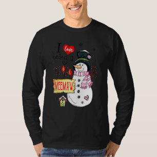 T-shirt J'adore être un bonhomme de neige Meemaw Noël Xmas