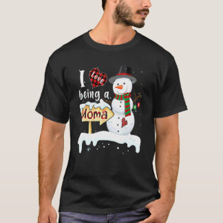 T-shirt J'adore être un bonhomme de neige Moma Noël Xmas 1