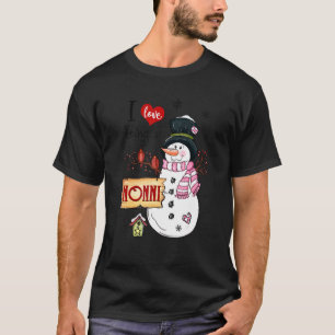 T-shirt J'adore être un bonhomme de neige Nonni Noël drôle