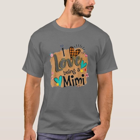 T-shirt J'adore être un Mimi Leopard Joyeuse fête des mère (Devant)