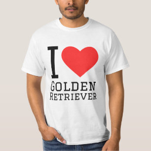 T-shirt J'adore golden retriever