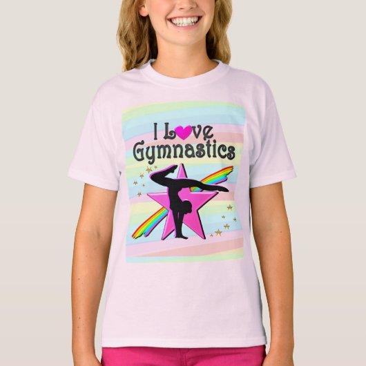 T-SHIRT J'ADORE GYMNASTICS TUMBLING QUEEN DESIGN (Devant)