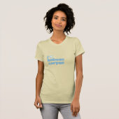 T-shirt j'adore habeas corpus blue sur creme (Devant entier)