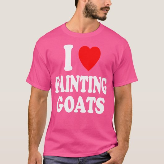 T-shirt J'adore (J'aime) les chèvres qui s'évanouissent Dr (Devant)