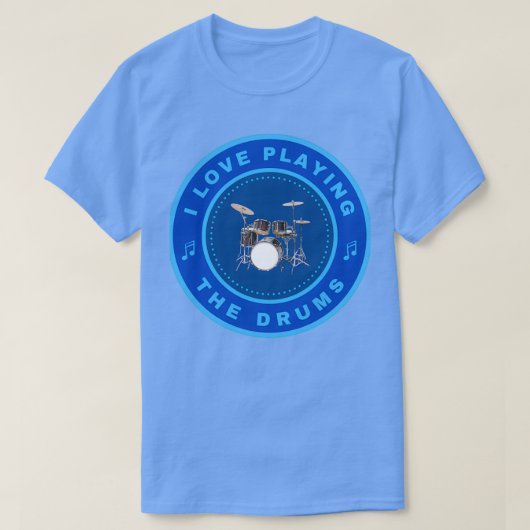 T-shirt J'adore jouer aux tambours (2) (Design devant)