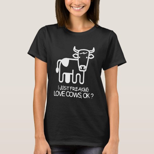 T-shirt J'adore juste vachement les vaches (Devant)