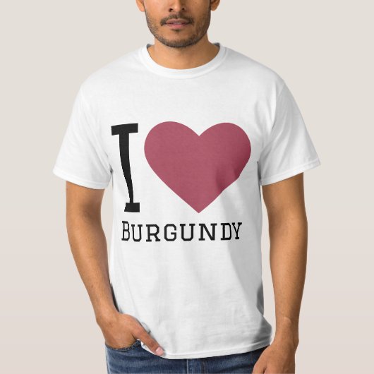 T-shirt J'adore la bordeaux (Devant)