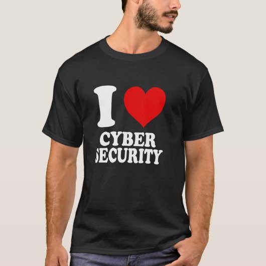 T-shirt J'adore la cyber-sécurité (Devant)
