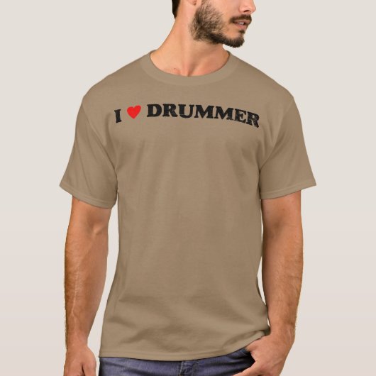 T-shirt J'adore la fille batteur (Devant)