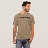 T-shirt J'adore la fille batteur (Devant entier)
